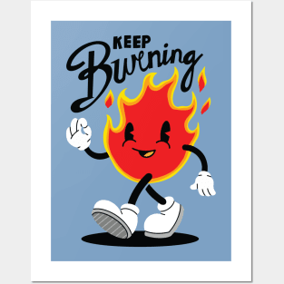 Cute Mascot Fire Posters and Art